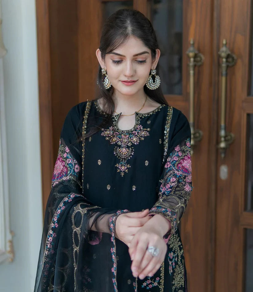 Meer Chiffon Embroidered 3pcs