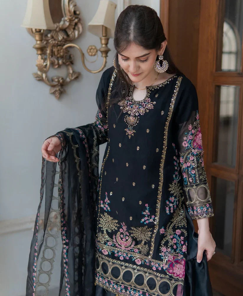 Meer Chiffon Embroidered 3pcs